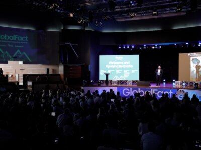 Hundreds of fact-checkers from across the globe attend the opening day of GlobalFact 11, the International Fact-Checking Network's conference in Sarajevo. (Photo: Vanja Čerimagić)